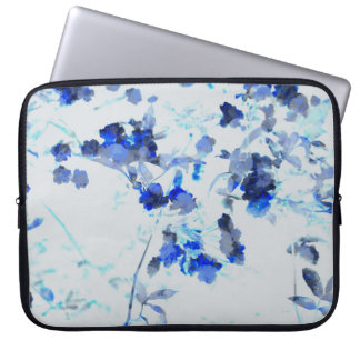 Moderne, trendige Kunst des Blumenmusters / Blume Laptopschutzhülle