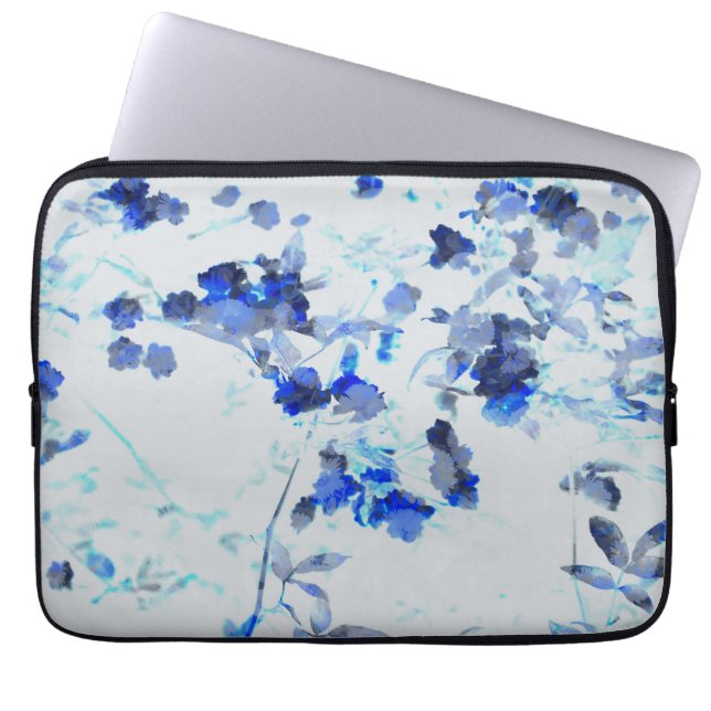 Moderne, trendige Kunst des Blumenmusters / Blume Laptopschutzhülle (Vorderseite)