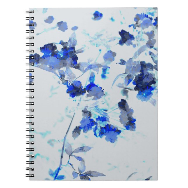 Moderne, trendige Kunst des Blumenmusters / Blume Notizblock (Vorderseite)