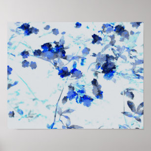 Moderne, trendige Kunst des floralen / Blumenmuste Poster