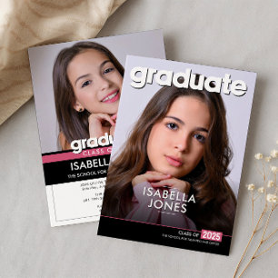Moderne, trendige, lässige Foto-Abschluss-Einladun Einladung