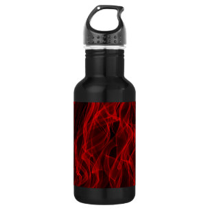 Moderne trendige neonrote kurvenförmige abstrakte trinkflasche
