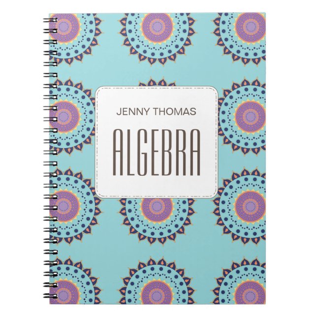 Moderne, trendige, Niedlich-schicke, farbenfrohe M Notizblock (Vorderseite)