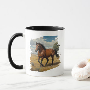 Moderne trendige personalisierte Pferdeliebhaber-F Tasse