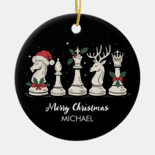 Moderne trendige personalisierte Schachfiguren Wei Keramik Ornament