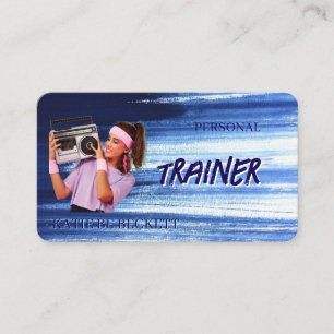 Moderne trendige persönliche Fitness-Trainer-Foto  Visitenkarte