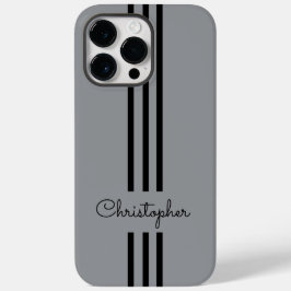Moderne trendige Rennstreifen mit Monogramm Case-Mate iPhone 14 Pro Max Hülle