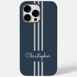 Moderne trendige Rennstreifen mit Monogramm Case-Mate iPhone 14 Pro Max Hülle