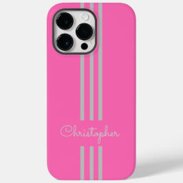 Moderne trendige Rennstreifen mit Monogramm Case-Mate iPhone 14 Pro Max Hülle