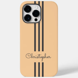 Moderne trendige Rennstreifen mit Monogramm Case-Mate iPhone 14 Pro Max Hülle