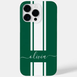 Moderne trendige Rennstreifen mit Monogramm Case-Mate iPhone 14 Pro Max Hülle