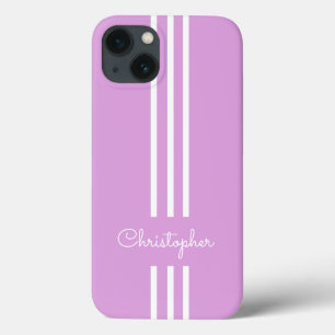 Moderne trendige Rennstreifen monogrammiert Case-Mate iPhone Hülle