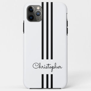 Moderne trendige Rennstreifen monogrammiert  Case-Mate iPhone Hülle