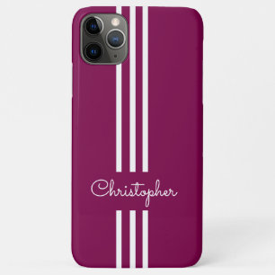 Moderne trendige Rennstreifen monogrammiert Case-Mate iPhone Hülle
