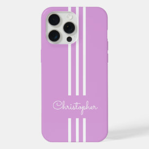 Moderne trendige Rennstreifen monogrammiert iPhone 15 Pro Max Hülle