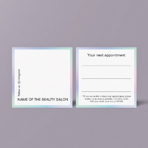 Moderne trendige Rose Blau Weiße Salon Terminkarte