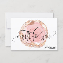 Moderne trendige Rose Gold Tropfen Gutschein