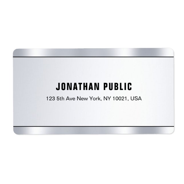 Moderne, trendige Silber-Look, ausgeklügelter Vers (Vorne)