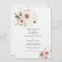 Moderne trendige staubige rosa Wangenrote Hochzeit