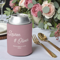 Moderne Trendige Staubige Rosen Schrift Hochzeit