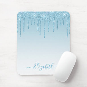 Moderne trendige stilvolle Skript hellblaue Glitte Mousepad