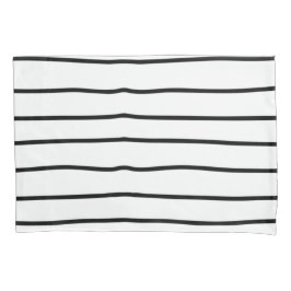 Moderne trendige Streifen Muster minimal Schwarz-w Kissenbezug