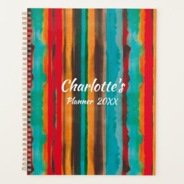 Moderne, trendige Streifen Personalisiert Planer
