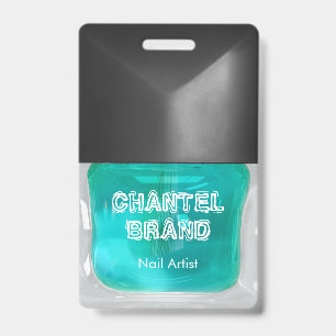 Moderne trendige tealfarbene Nagellack Schönheitss Ausweis