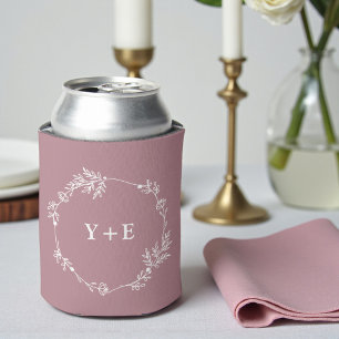 Moderne Trendige Verstaubte Rose Monogrammierte Ho Dosenkühler