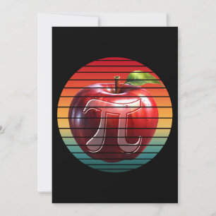 Moderne Trendige Vintage Pi Tag Apfel Frucht Einladung