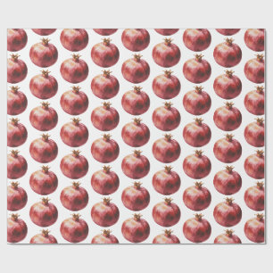 Moderne trendige Wasserfarbe Frucht Granatapfel Geschenkpapier