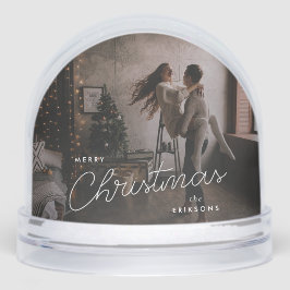 Moderne, trendige Weihnachten | Dunkles Dusky Coup Schneekugeln