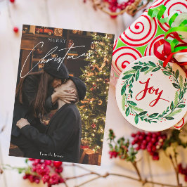 Moderne, trendige Weihnachten | Romantisches Coupl Begleitkarte