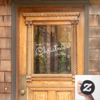 Moderne, trendige Weihnachten | Urlaub Fensteraufkleber