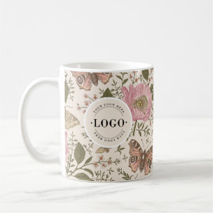 Moderne trendige Wildblumen-Botanik-Blumen-Monogra Kaffeetasse