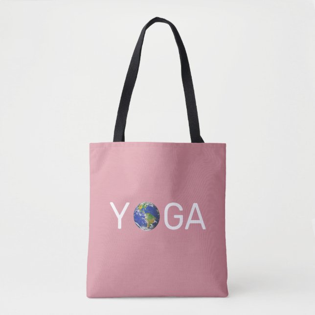 Moderne, trendige Yoga-Erde auf Rose Gold (Vorderseite)