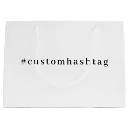 Moderne Trending-Hashtag-Sozialdesign Große Geschenktüte