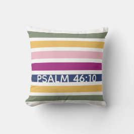 Moderne Trending Striped Christlich PSALM 46:10 Kissen