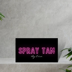 Moderne Trendrosa Neon Spray Tan Tanning Visitenkarte