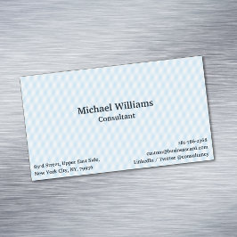 Moderne Trendy Blue Lines Elegantes Beruflich Magnetische Visitenkarte