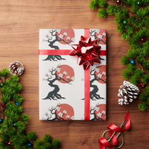 Moderne Trendy Cherry Blossom Baumzweig Geschenkpapier