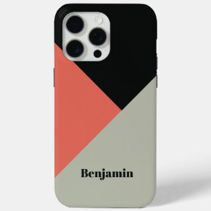 Moderne Trendy Color Blocks Personalisierter Name  Case-Mate iPhone Hülle