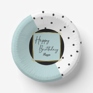 Moderne Trendy Confetti Dots Geburtstag für sie Pappteller