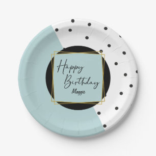 Moderne Trendy Confetti Dots Geburtstag für sie Pappteller