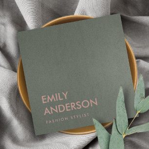 MODERNE TRENDY EINFACHE MINIMAL-IMITATE DUNKEL SIL QUADRATISCHE VISITENKARTE
