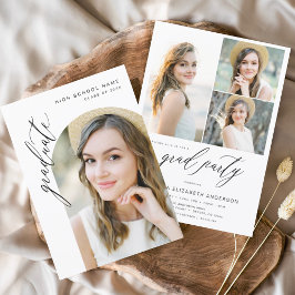 Moderne Trendy Foto Graduation Party Einladung