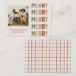 Moderne Trendy Frohe Weihnachten Ein Foto Mitteilungskarte