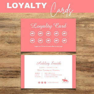 Moderne Trendy Horse Training Loyalty Card Visitenkarte