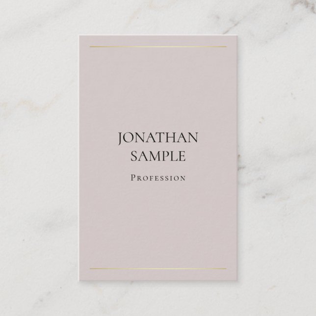 Moderne Trendy Minimalistisches Design Elegant Sch Visitenkarte (Vorderseite)