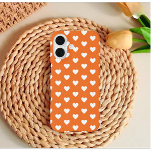 Moderne Trendy Orange Liebe iPhone 16 Hülle